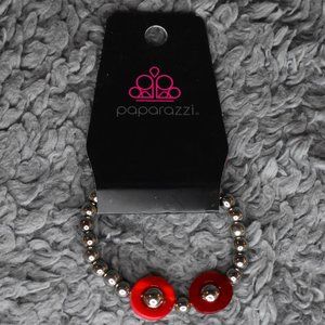 🔥 3/$15 NWT Paparazzi Red and Silver Bead Stretch Bracelet